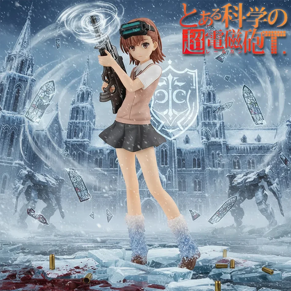 Anime A Certain Magical Index Misaka Mikoto Railgun Girl Anime-Figur PVC-Actionfigur Dekoration Sammlermodell Spielzeugpuppe