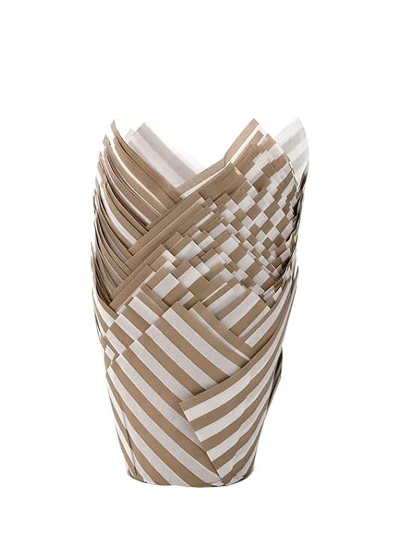 30/60/100/150 Stuks Tulp Baking Cups - Gestreepte Tulp Bakpapier Cupcake Muffin Liners, vetbestendige Wrappers voor Bruiloften - afbeelding 1