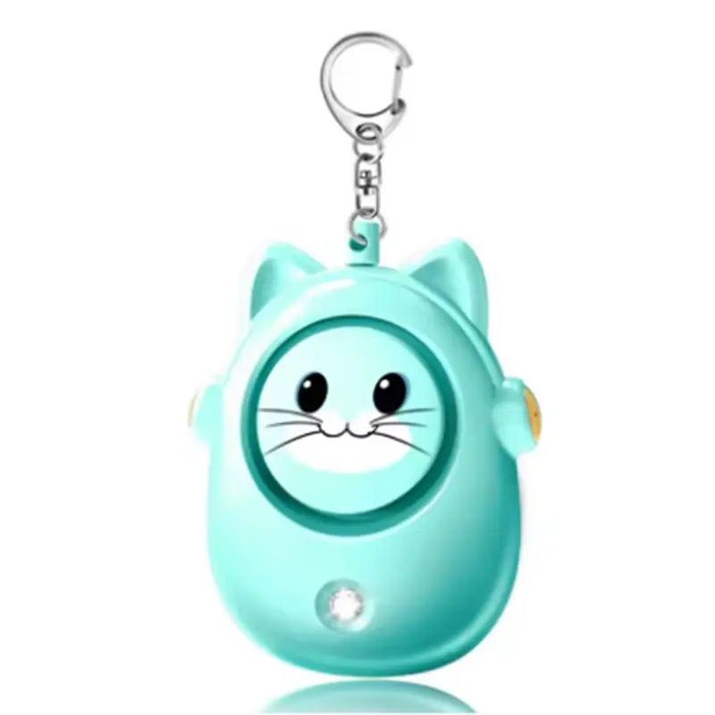 

BNVN-Cute Cat Personal Alarm, Women's Anti-Wolf Artifact, Outdoor Children's And Women's Emergency Self-Defense Keychain