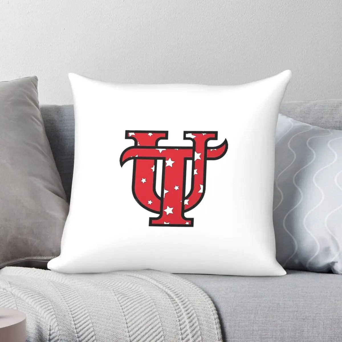 University Of Tampa Square Pillowcase Polyester Linen Velvet Pattern Zip Decorative Pillow Case Home Cushion Cover