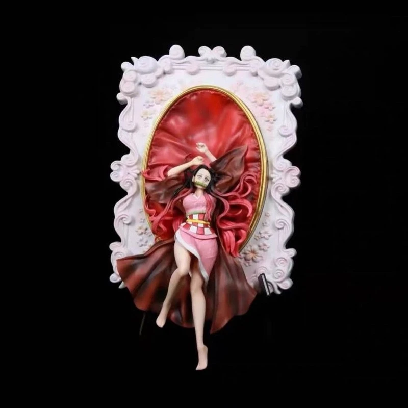 33 سنتيمتر الكرتون Demonslayer إطار صور ستيريو كامادو-نيزوكو دمية نموذج الكرتون مثير فتاة يمكن تعليقها على الحائط الحلي لعبة Gif