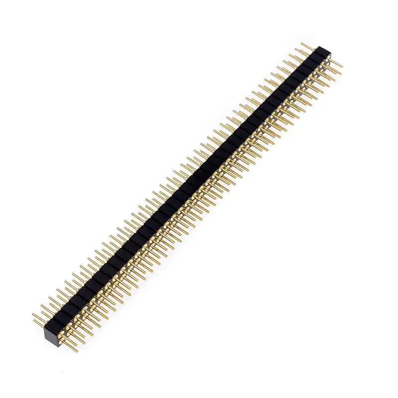 1 Stück runde Stiftleiste, weiblich, 1x40-polig, Rastermaß 2,54 mm, einreihig, vergoldet, doppelseitig – Detail 6