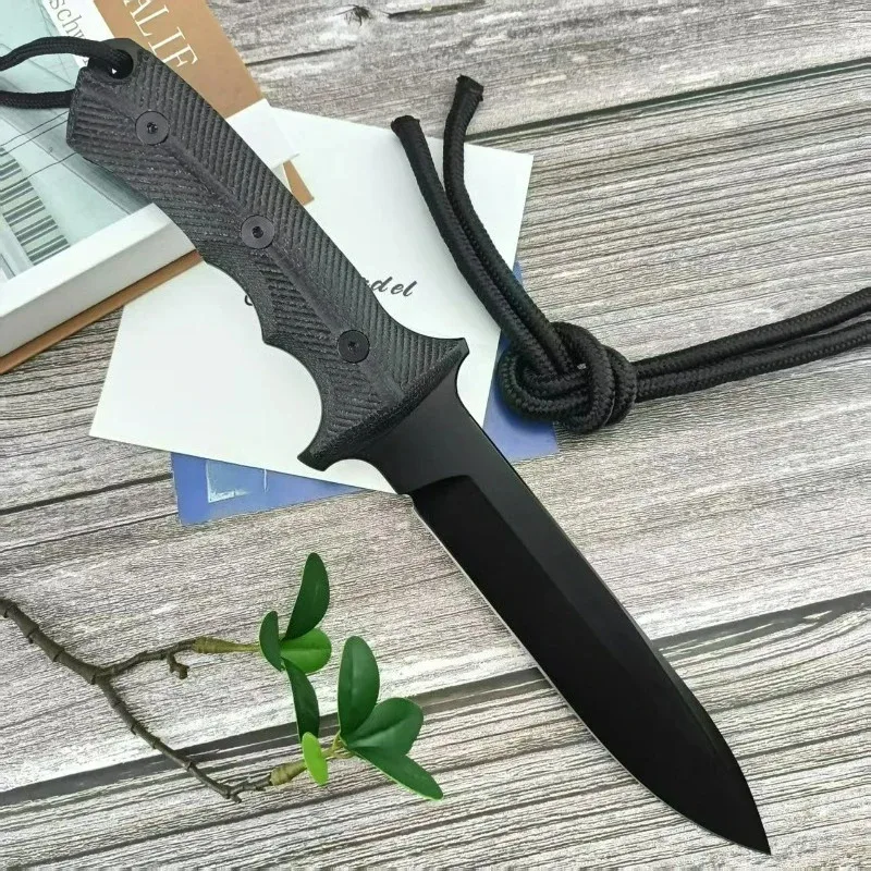 High Hardness Outdoor Survival Knife Portable Camping Hunting Handheld Meat Small Knife Durable Sharp Blade for Wilderness Skill