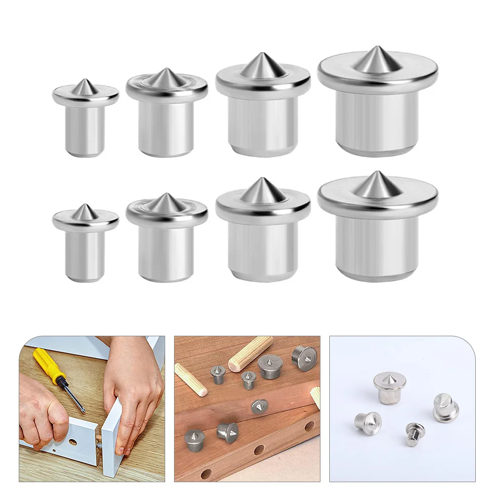 

2 set Dowel Center Transfer Plugs Steel Woodworking Tool For Furniture Making Drill Hole Alignment Pin Rust-Resistant
