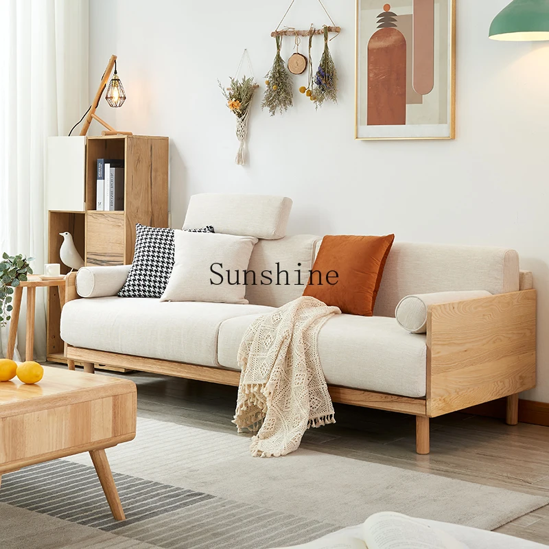 

Solid wood cloud sofa simple living room sofa