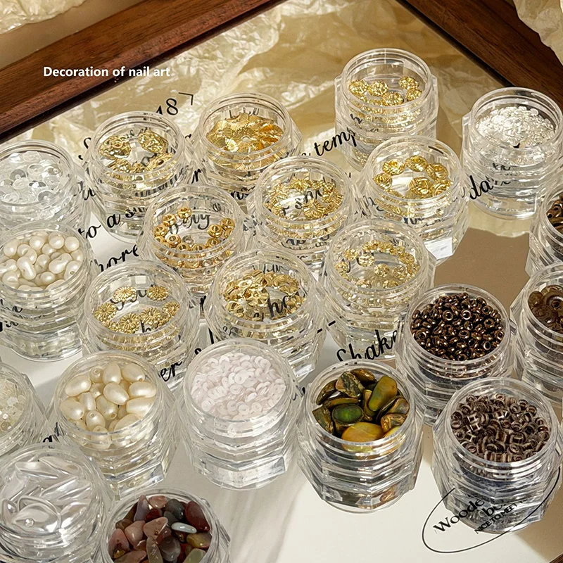 

Элитные уникальные минималистичные эстетичные украшения для ногтей из смешанных материалов, персонализированный декор для салонов и домашнего использования