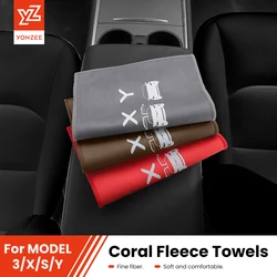 YZ Car Towel For Tesla Model 3 Model Y Microfiber Wash Cloth for TESLA Model 3 S X Y 2021 Towel Car Cleaning Accessories