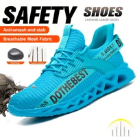 Zapatos de seguridad para hombre, zapatillas de trabajo, zapatos de trabajo con punta de acero para mujer y hombre, zapatos protectores de seguridad, ligeros, antigolpes y antipinchazos