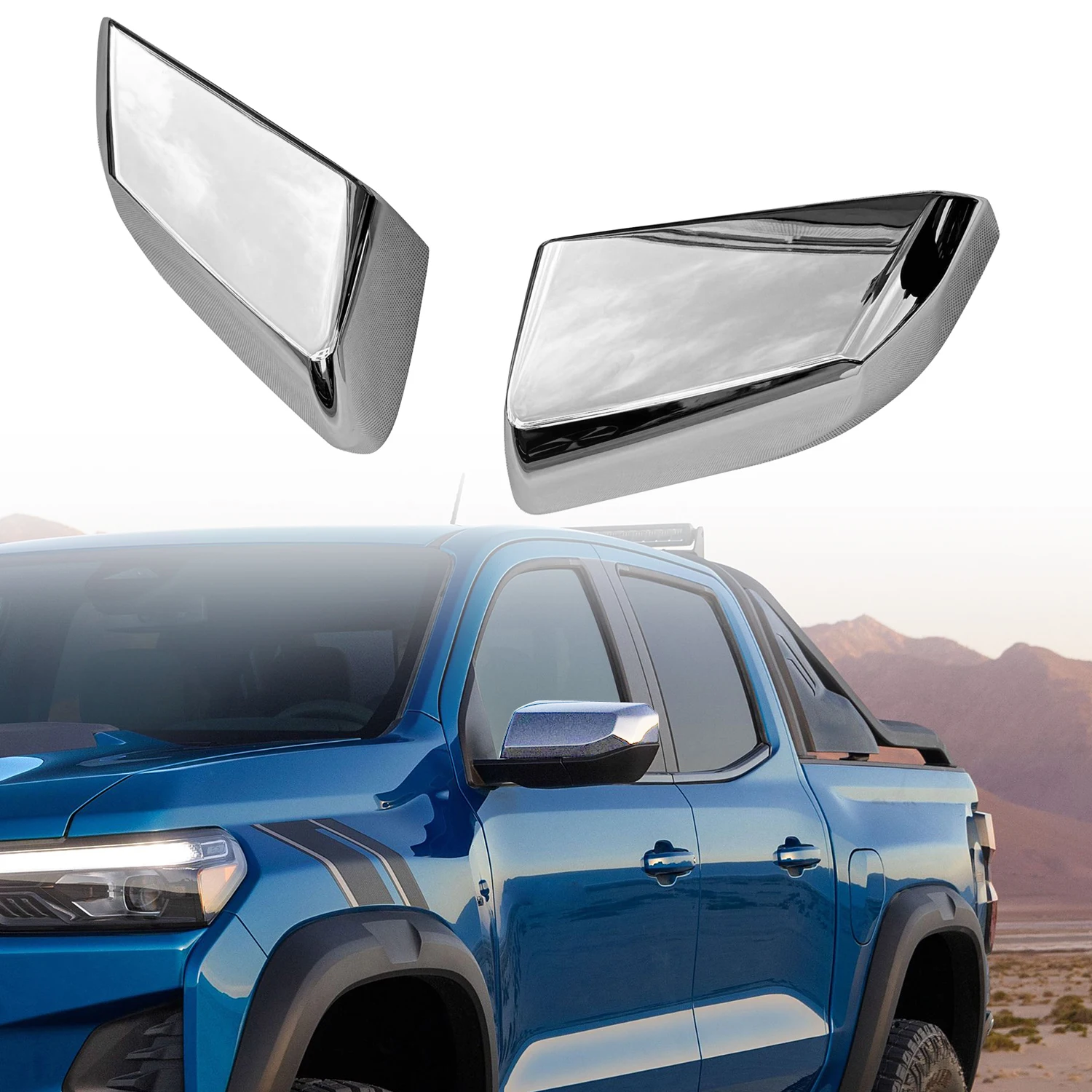 

Для Chevy Chevrolet Colorado 2023-2025 Автомобильное внешнее зеркало заднего вида, боковая дверь, накладка, декоративная отделка, аксессуары из АБС-пластика, 2 шт.