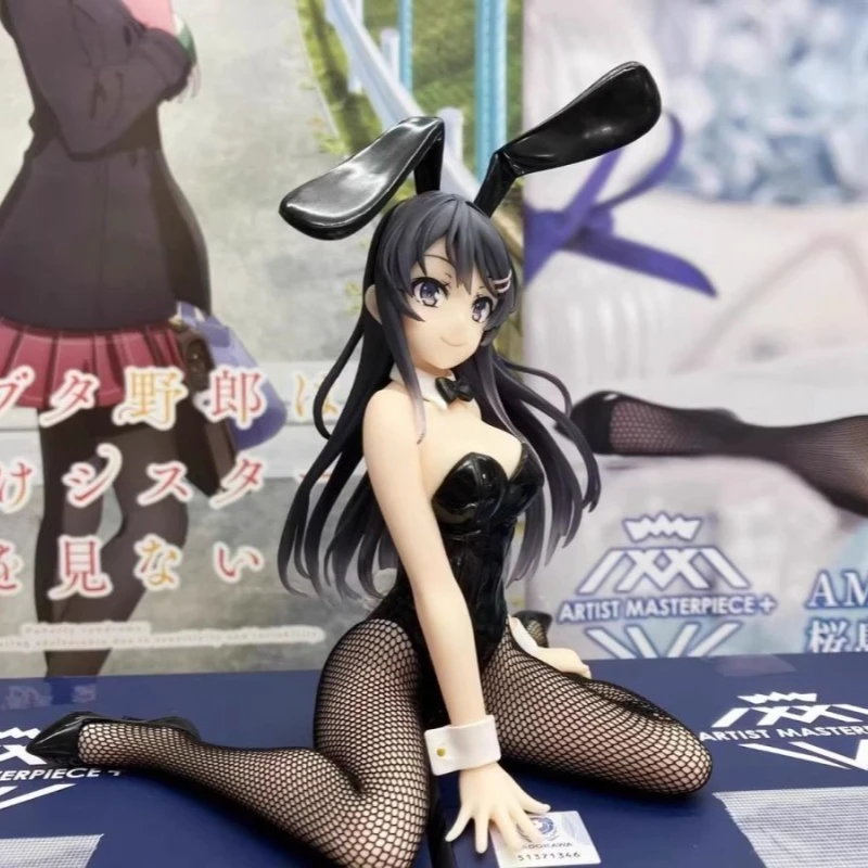 Japonais TAITO jeunesse lapin tête adolescent AMP artiste Sakurajima Mai noir soie lapin fille figurines Anime ornements modèle