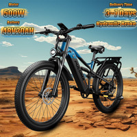 PULUMA PE86 Electric Bicycle 500W Motor 48V20AH Battery 26Inch Fat Mountain Off-Road Electric Bike Adult City All-Terrain E-Bike