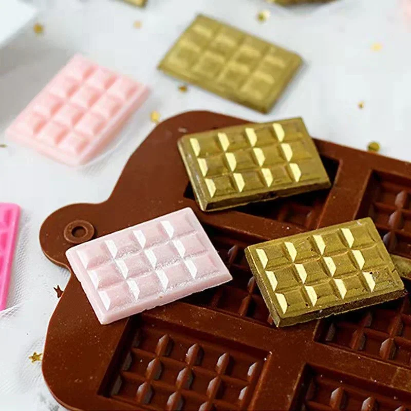 1PCS Chocolate Mold 12 Cells Silicone Mold Fondant Waffles Molds DIY Candy Bar Mould Cake Decoration Tools Kitchen Baking Mold