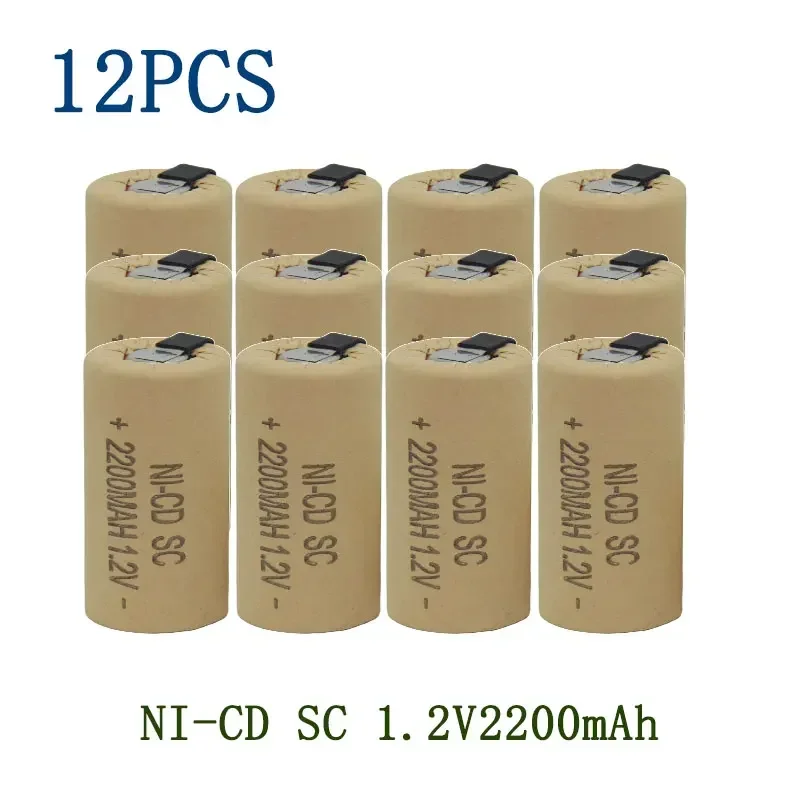 SC Batterijen 2-20 stuks Schroevendraaier Elektrische Boor 1.2V 2200mA h/2800mAh SubC Ni-Cd Oplaadbare Batterij