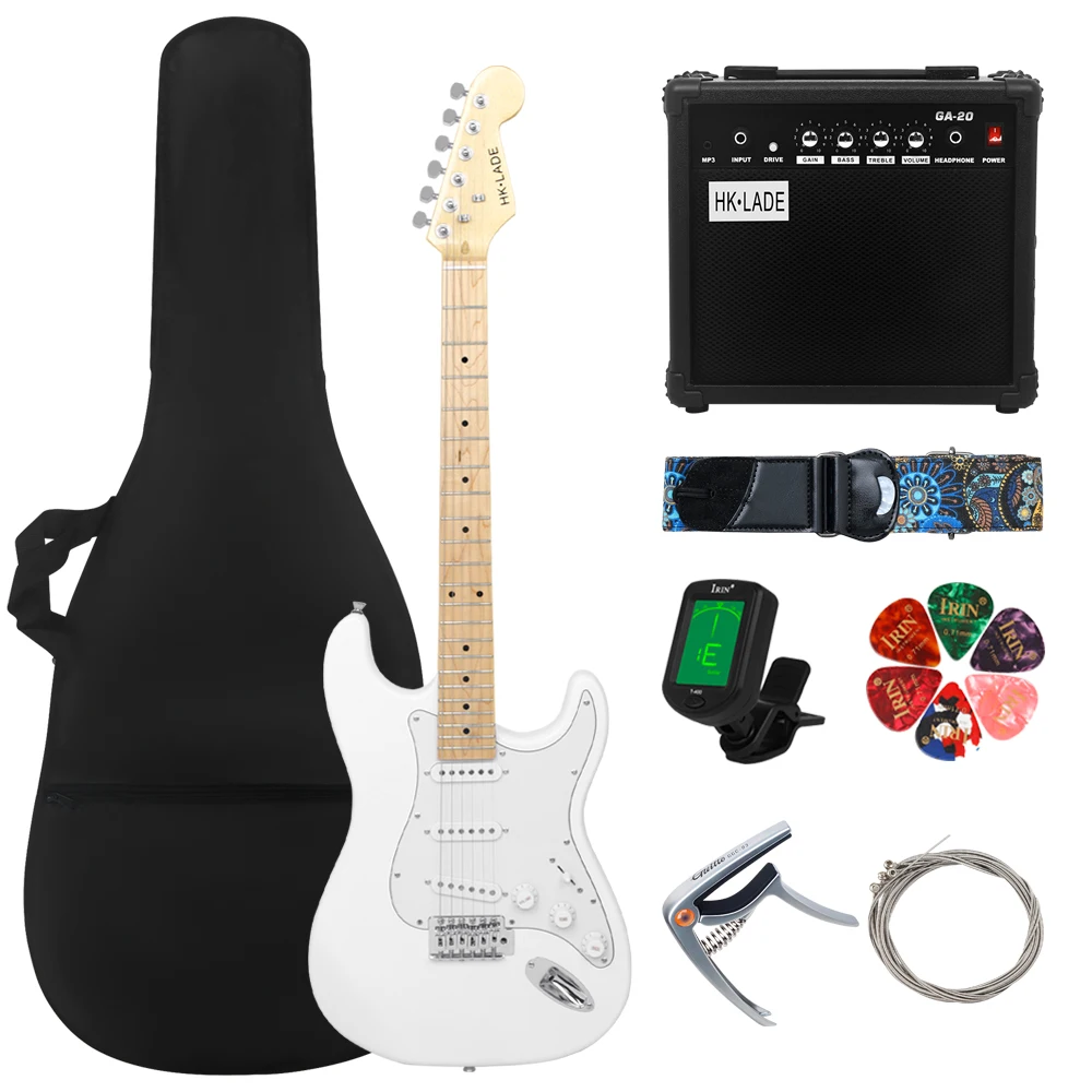 

HK·LADE 39 Inch 6 Strings 22 Frets Electric Guitar Maple Body Electric Guitarra With Speaker Bag Strap Guitar Parts & Accessory