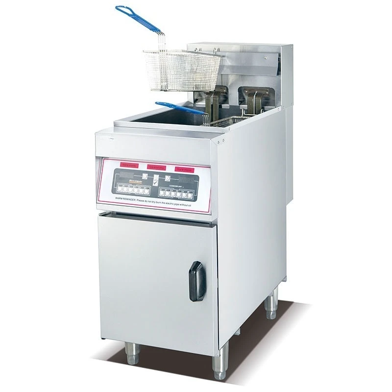 Computer Version Vertical Single Cylinder Double Screen Electric Fryer French Fries Oil Fryer Snack Equipment