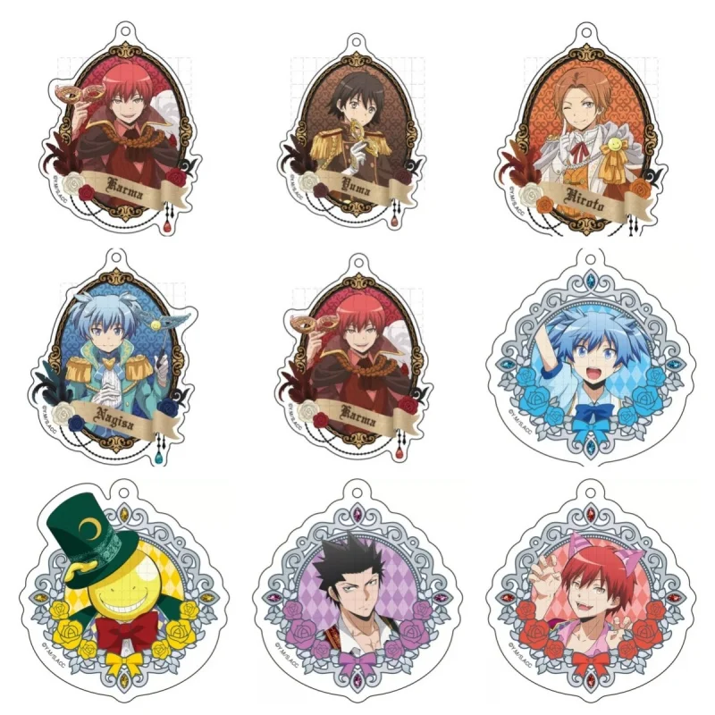 Assassination Classroom 6cm Koro-sensei Tadaomi Karasuma Irina Jelavić Nagisa Shiota Acrylic Pendant Keychains Bag Decorations