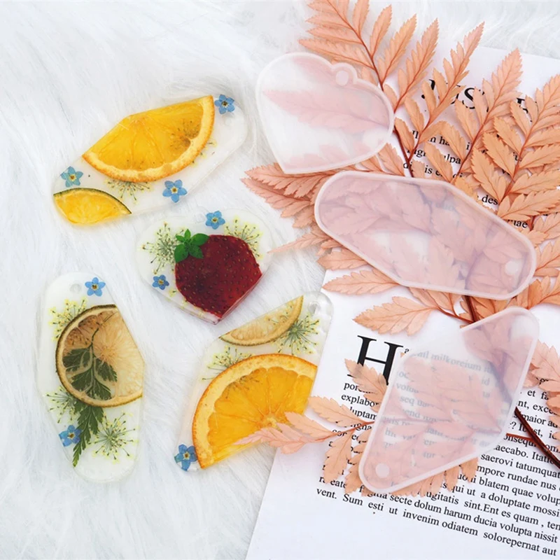 DIY Silicone Mold For Resin Key Tag Mold Pendant Key Chain Sweater Chain Glue Mirror Resin Mold For Jewelry Making image 4
