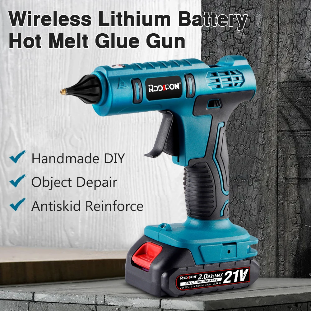 

Electric Hot Melt Glue Gun Cordless Electric Glue Gun 11mm Glue Stick Hot Melt Welding Air Gun for Makita 18V Battery