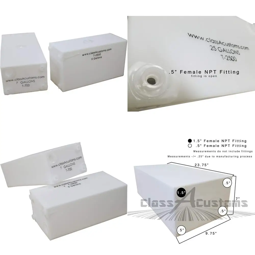 Class A RV Dual Water Tanks - 5 Gallon Fresh & 7 Gallon Gray Combo Pack - Premium Water Holding Solutions