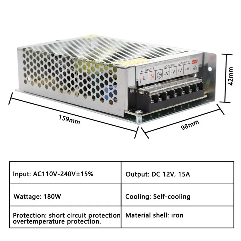 5V 12V 24V Power Transformer Supply 220V 12V 1A 2A 3A 5A 10A 15A 20A 5V 24V Transformers 5 12 24 V Volt 220V To 110V Converter