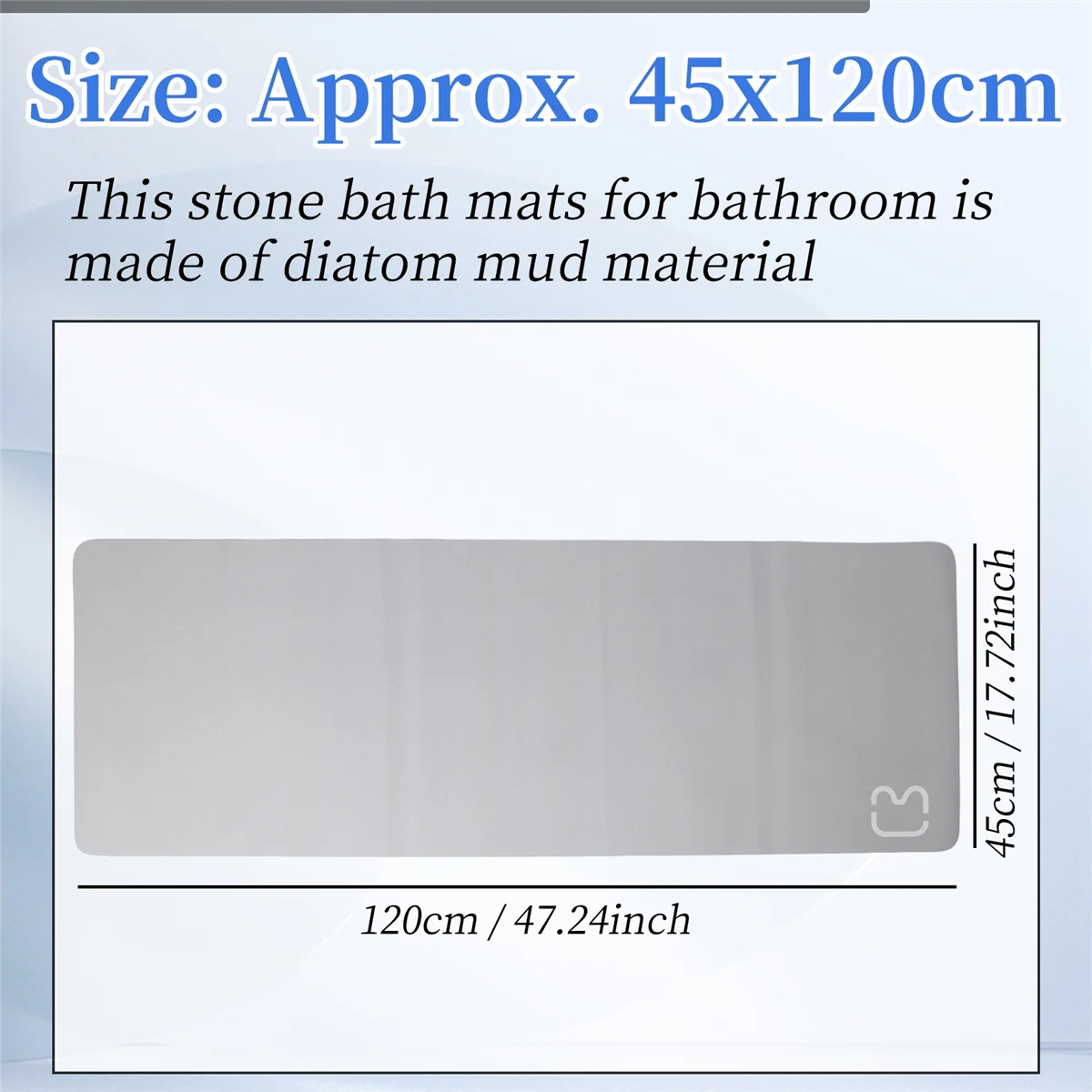 L74A Bathroom Anti-Slip Mat Diatom Mud Absorbent Pad Nordic Style Toilet Floor Mat Soft Diatomite Bathroom Toilet Carpet