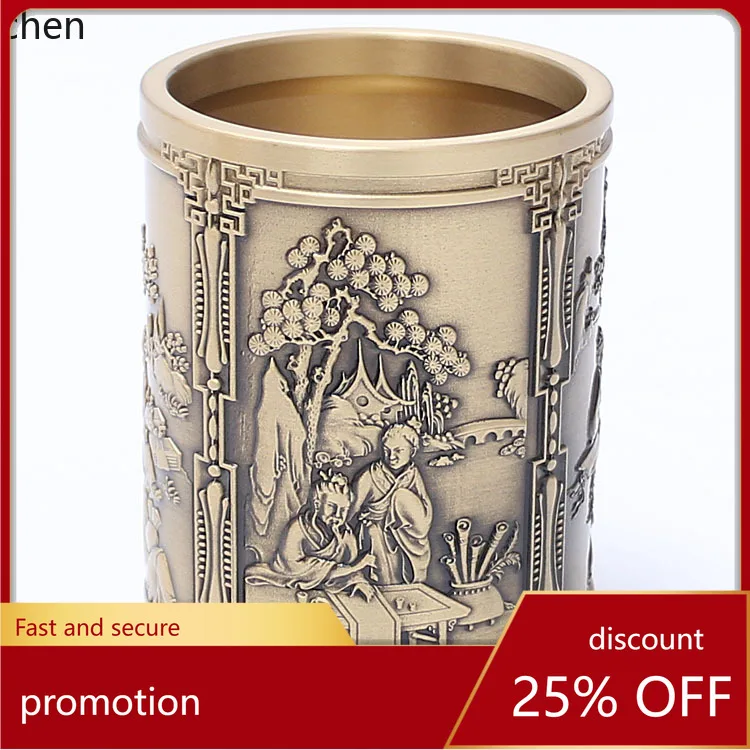 

Cz copper pen holder ornament - classic copper craft for home or office - perfect teacher's day gift for classmates and mentors