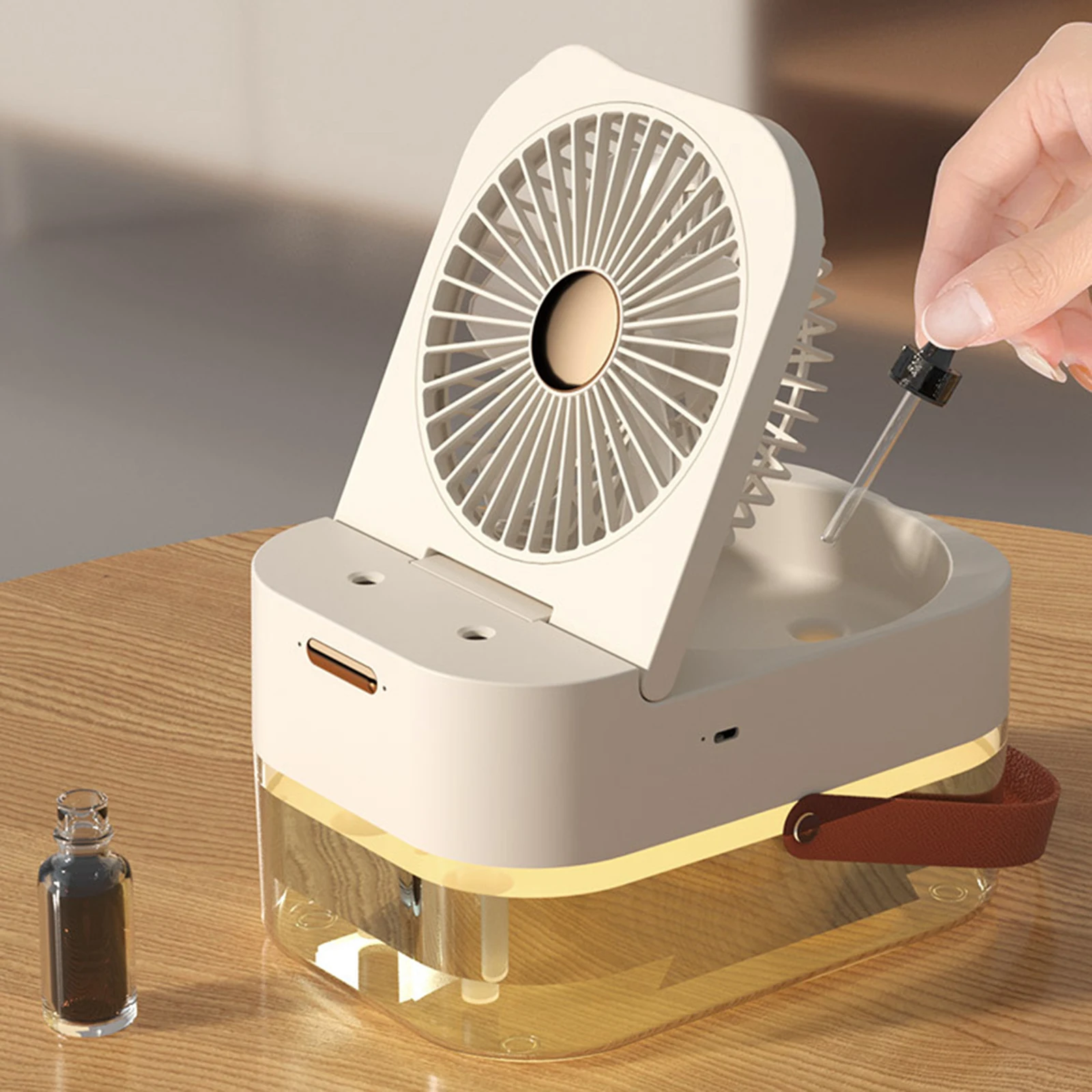 Umidificatore da tavolo ventilatore regalo di compleanno serbatoio dell'acqua da 2500ml luce notturna Mini condizionatore d'aria portatile per la stanza dell'auto del dormitorio della scrivania da campeggio