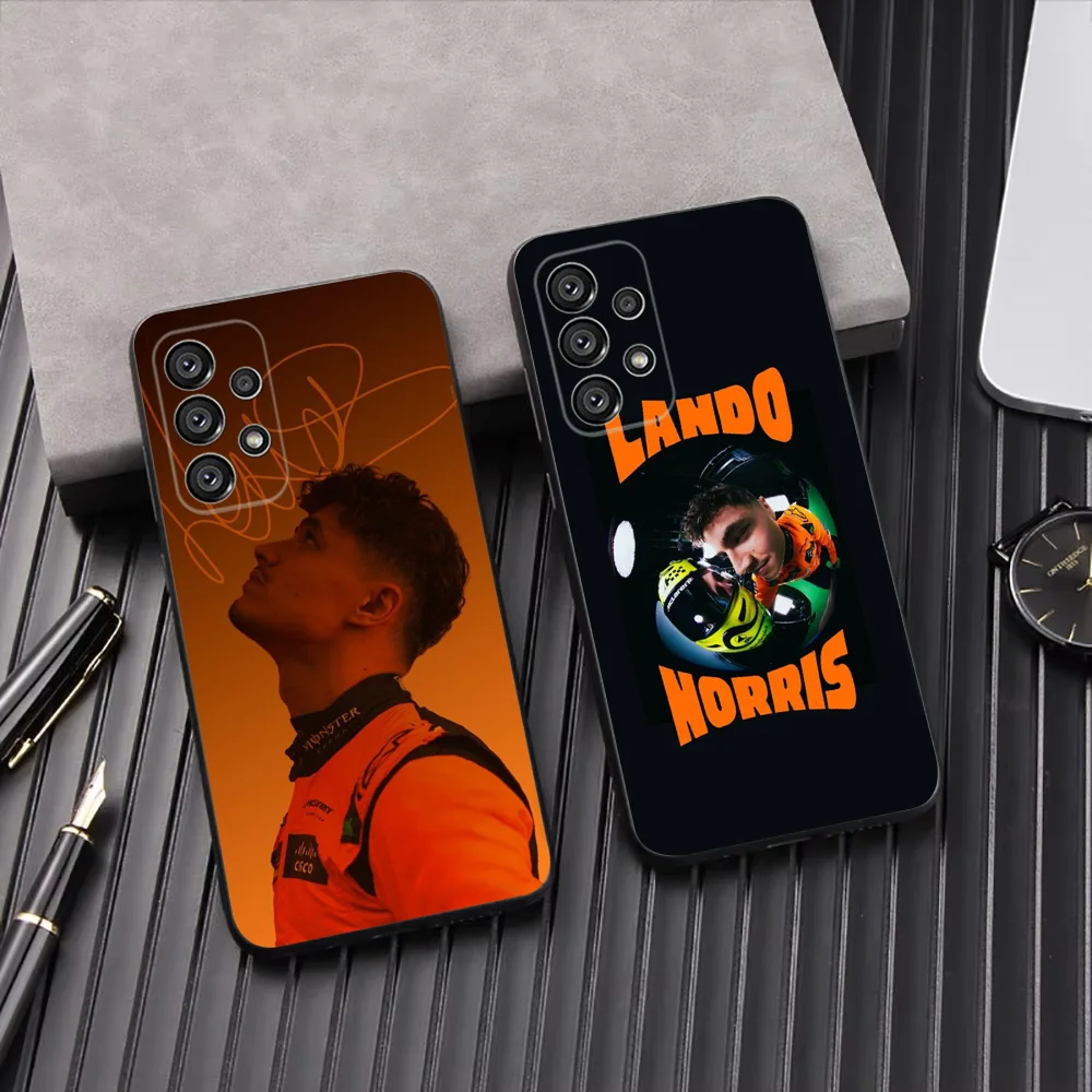 

F1 Formula 1 L-Lando Norris Phone Case For Samsung Galaxy A13,A21s,A22,A31,A32,A52,A53,A71,A80,A91 Soft Black Shell