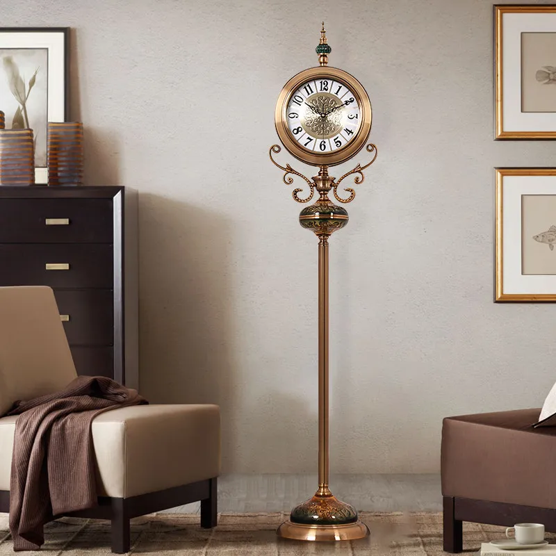 

Fashion Vintage Table Clock Yellow Unique Elegant Gold Bedroom Digital Clock Luxury Nordic Orologio Da Parete Room Decorations