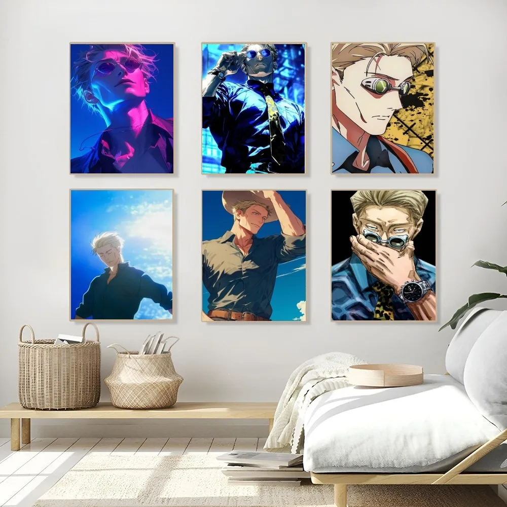 1PC Jujutsu Kaisen Nanami Kento Poster Self-adhesive Art Waterproof Paper Sticker Coffee House Bar Room Wall Decor