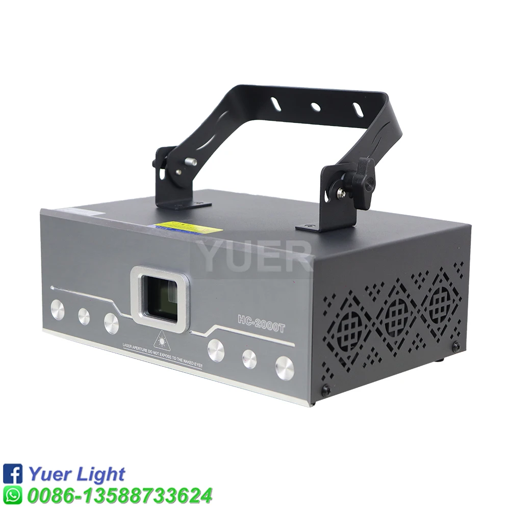 YUER 2W 4W RGB Animation 3D Beam Stage Laser Lights Projector DMX512 DJ Disco Bar Club Effect Party Dance Wedding Xmas Show Lamp