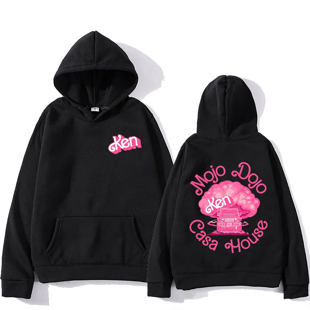 Sudaderas con capucha rosas de Barbenheimer Kenough Kenergy, sudadera Ken Mojo Dojo Casa House, jerséis con estampado gráfico de dibujos animados