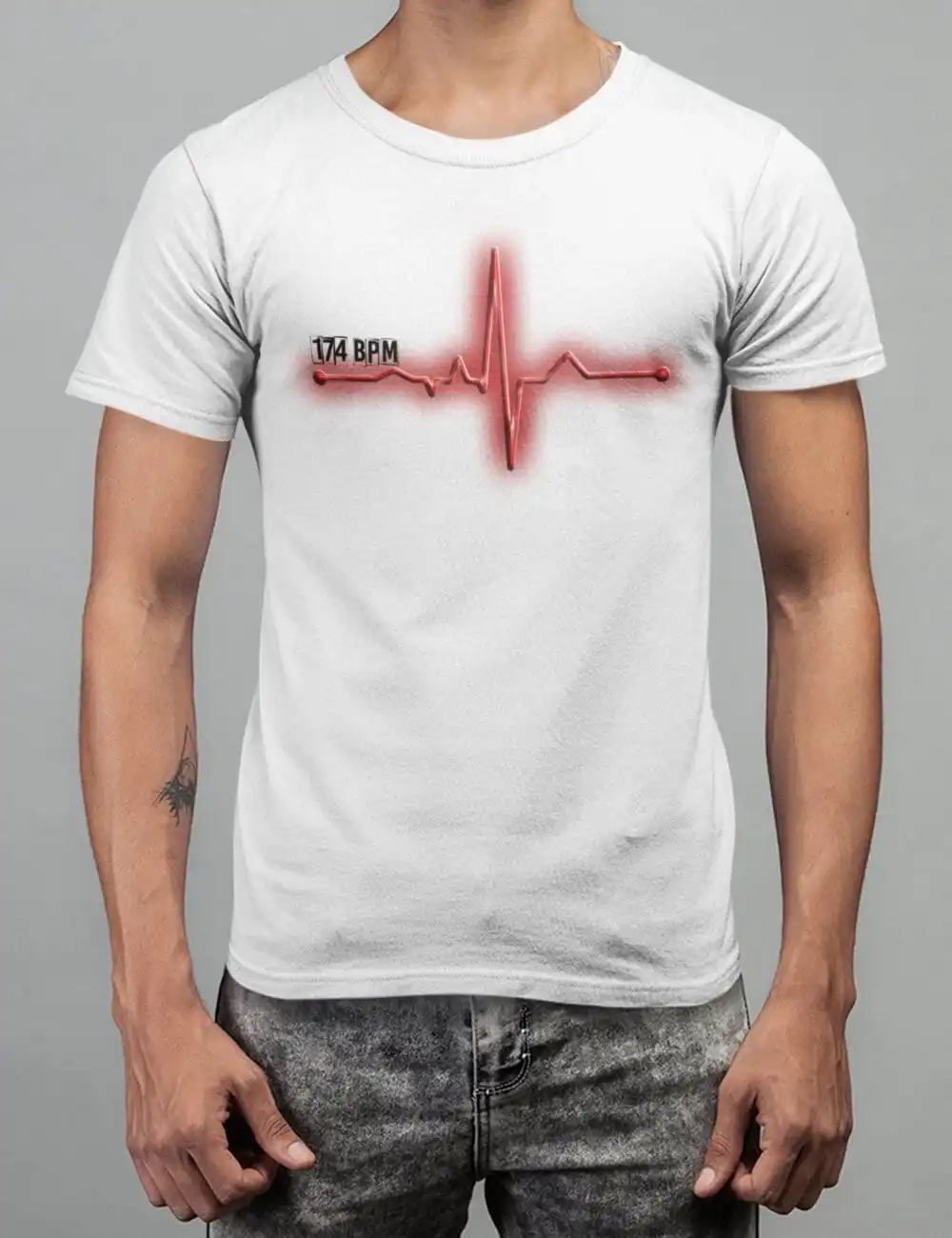 174 Bpm Drum And Bass T Shirt Dnb Heart Rate N Junglist Massive Dj Raver Tee Top