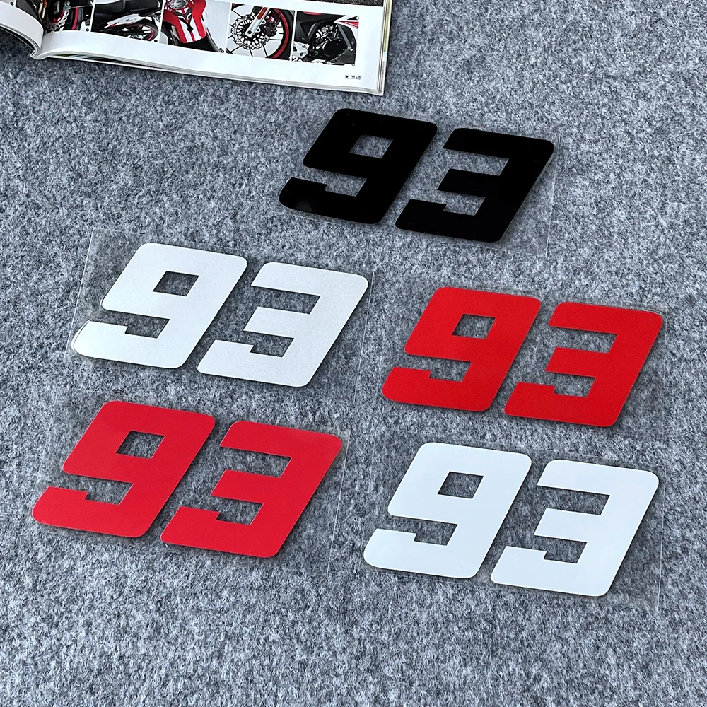 No.93 Motorcycle Sticker Reflective Vinyl Decal Adhesive Helmet Motocross Moto Accessories For KTM Z900 Honda CB650R PCX