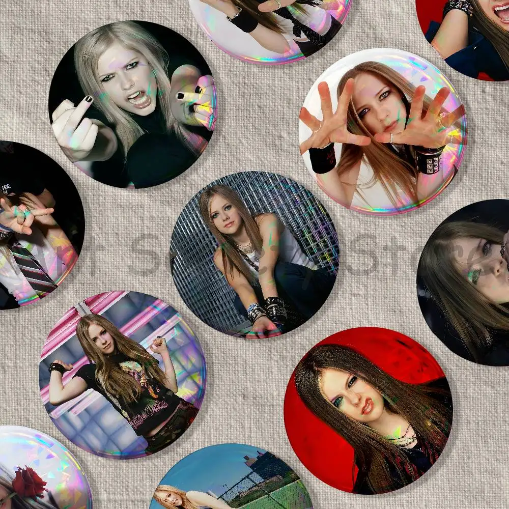 Singer A-Avril Lavigne Badges Creative Tinplate Button Pins Brooch Creative Quotes Badge Clothes Backpack Jewelry Gift Fan