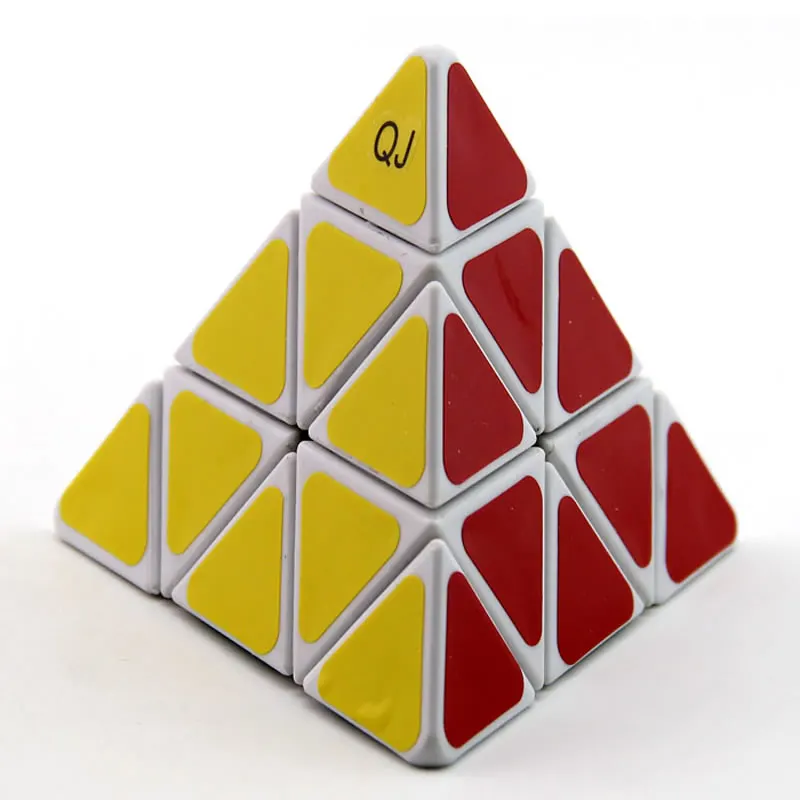 QiJi Pyramid Magic Cube QJ 3x3x3 Cubo Magico Professional Neo Speed Cube Puzzle Antistress Toys For Children