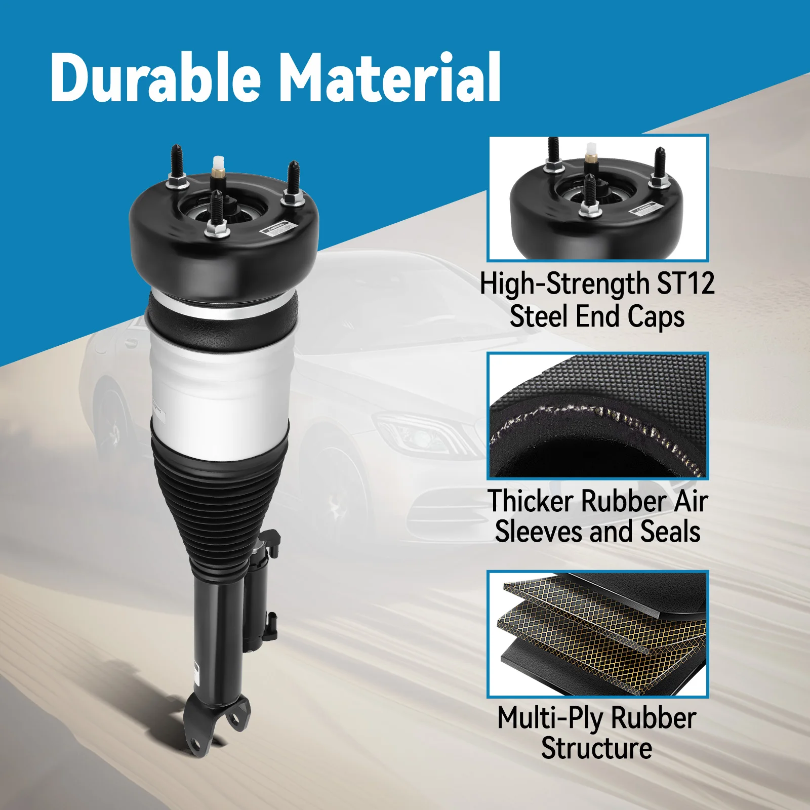 

Front Left Air Shock Strut Fit for Mercedes Benz C-Class W205 C180 C200 C63 AMG ADS