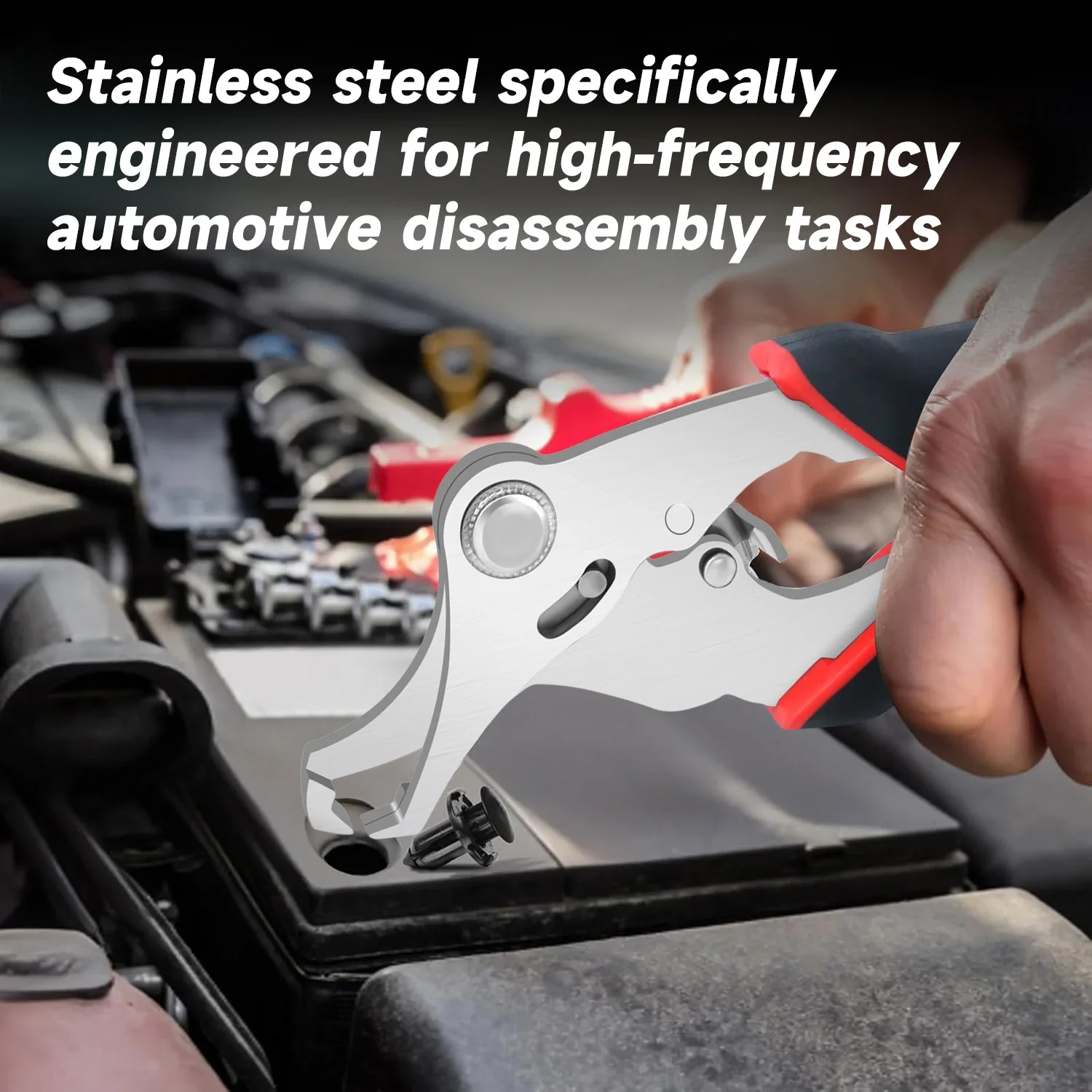 Car Clip Pliers Disassembly Tools Heavy Duty Spring Loaded Auto Trim Snap Pliers Fastener Remover for Mechanics DIY Garage Works