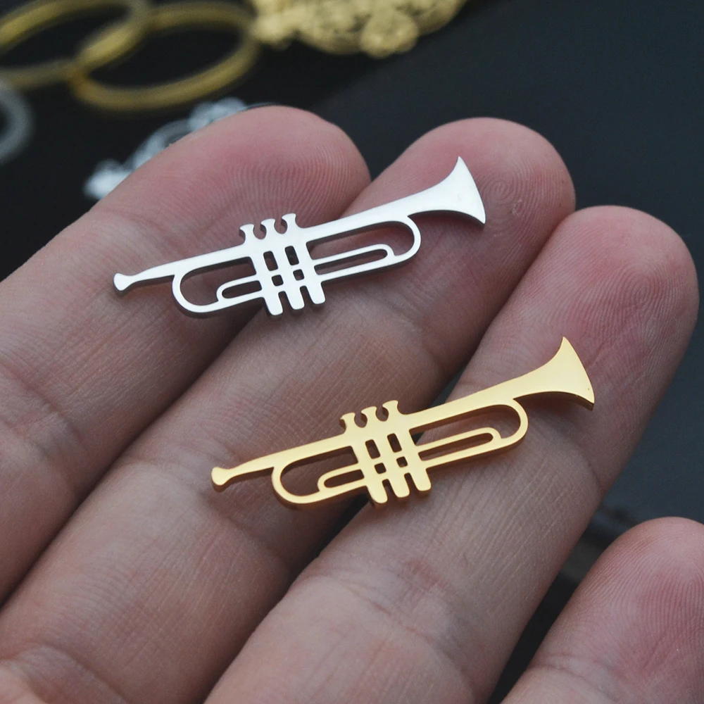 Small Brooch, Stainless Steel Instrument, Jazz Band, Fashionable Brooch Accessory, Music Enthusiast Gift