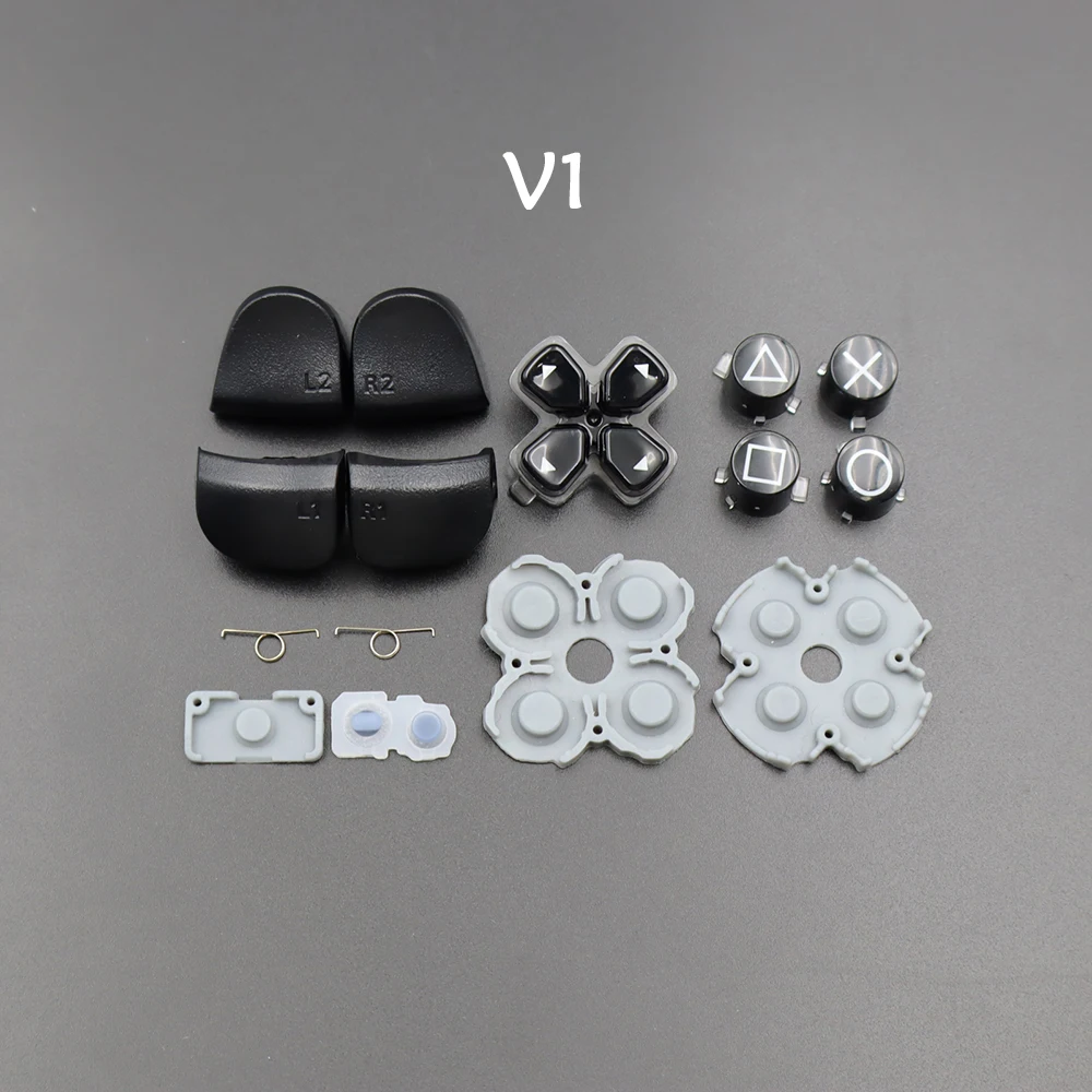 1 مجموعة ل PS5 V1 V2 V3 L1 R1 L2 R2 الزناد أزرار + منصات مطاطية موصل غمبد إصلاح جزء زر ومفتاح الزناد #2