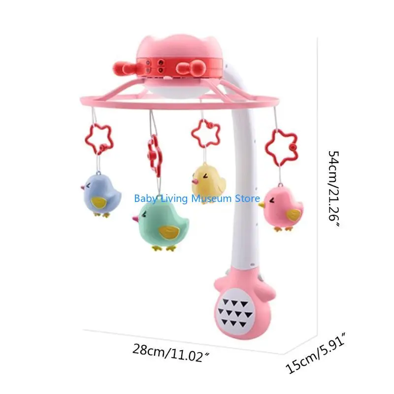 P31C Niemowlę Rattle muzyczne z obrotowym haczykiem Baby Rotary Mobile Crib Hanging Toy