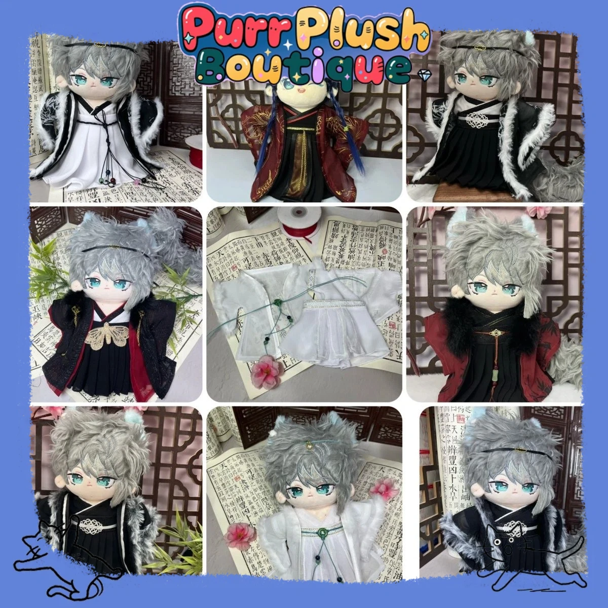 

20cm 30cm Doll Clothes Handsome Cool Ancient Swordsman Suit For Long Leg Doll Toy Clothes Costume Cosplay Cute Lovley Gift Xmas