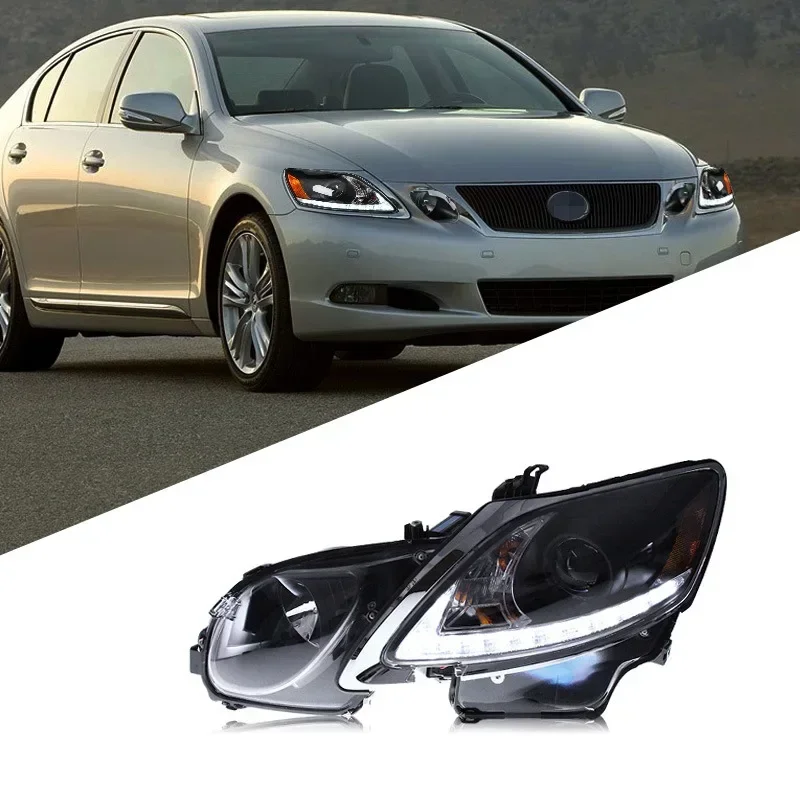 

Применимо 04-12 Lexus GS350 Модификация сборки фар Светодиодные дневные ходовые огни Линза Ксеноновая фара