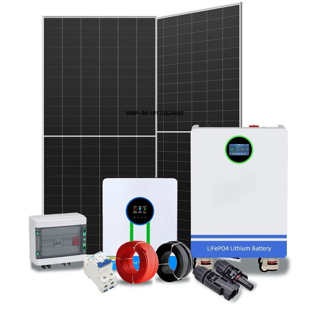 Complete Set 3kw 6kw 8kw 10kw Hybrid off Grid Solar Power System with CAN Communication Lithium Ion Battery for Home Use