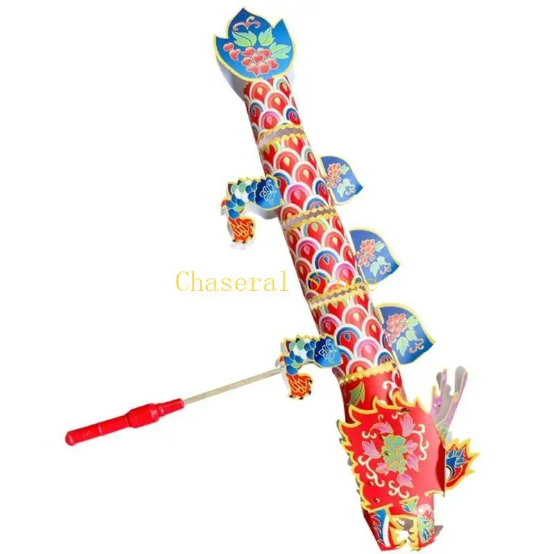 E7CE 2024 Chinese New Year Craft Dragon LED Lamp Handmade DIY Material Bag Home Decor