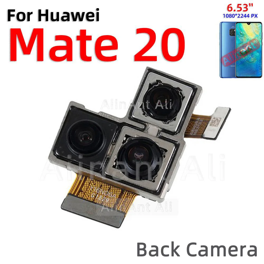 AiinAnt Rear Main Back Camera Module Front Camera Flex Cable For Huawei Mate 20 30 20X Lite Pro 4G 5G Phone Repair Parts