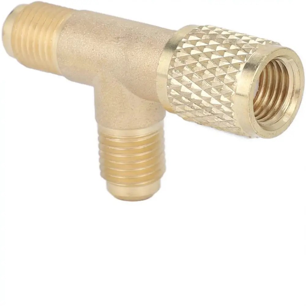 Refrigeration Hose Adapter 1/4 SAE Connector For AC System R12 R22 R134a Charging Repair Maintenance Tool Accessory