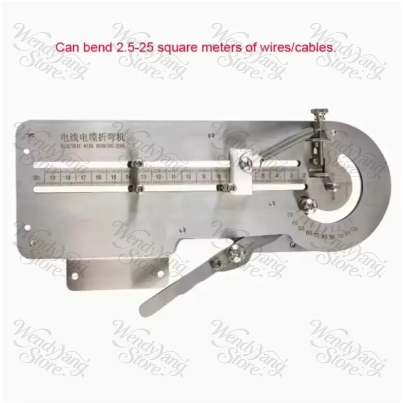 Cable Bending Tool, 2.5-25mm² Iron Copper Wire Bender Small Hand Operated Bending Machine