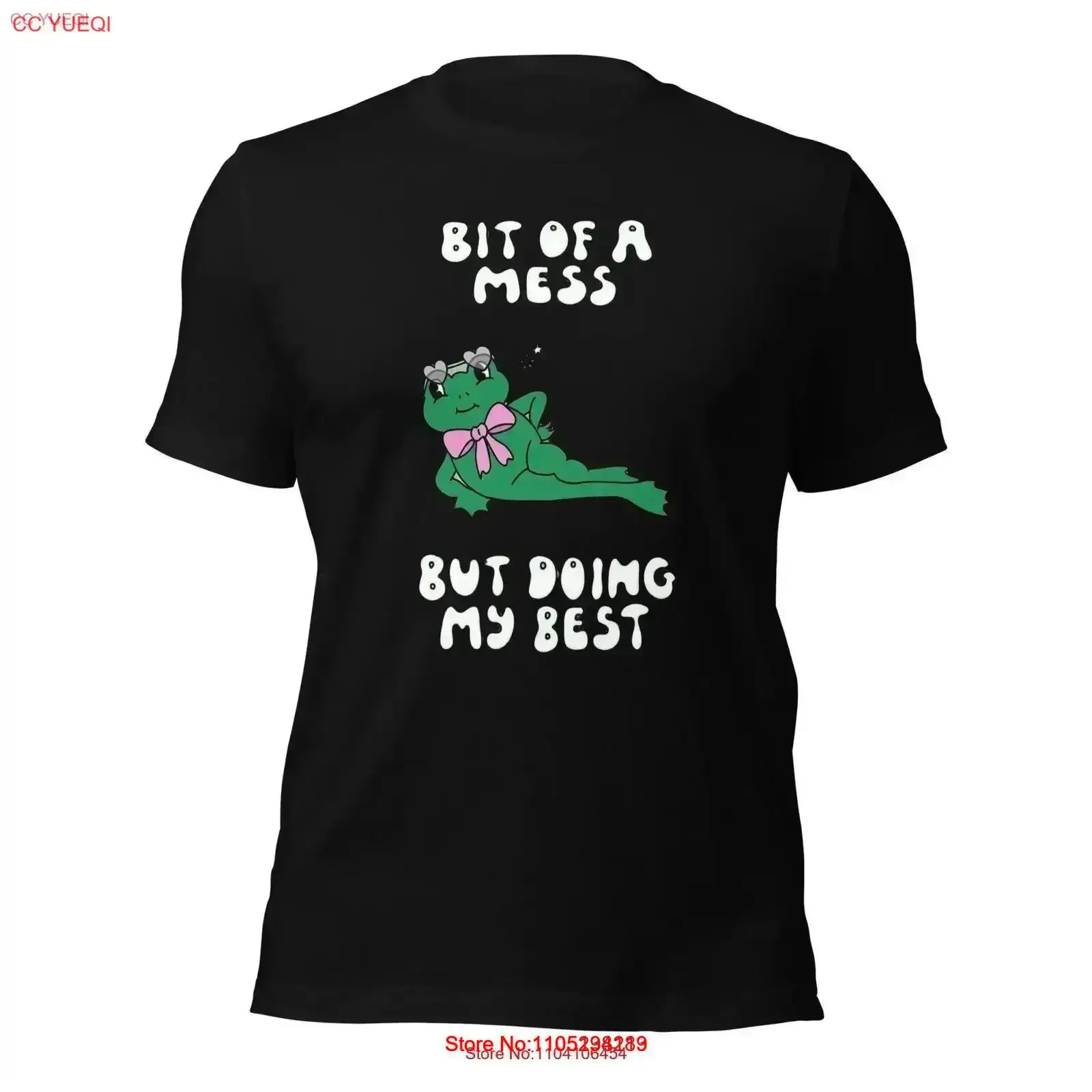 Bit Of A Mess But Doing My Best Funny Frog T Shirt vintage Washed Breathable homme Comfortable fashion streetwear vintage Soft
