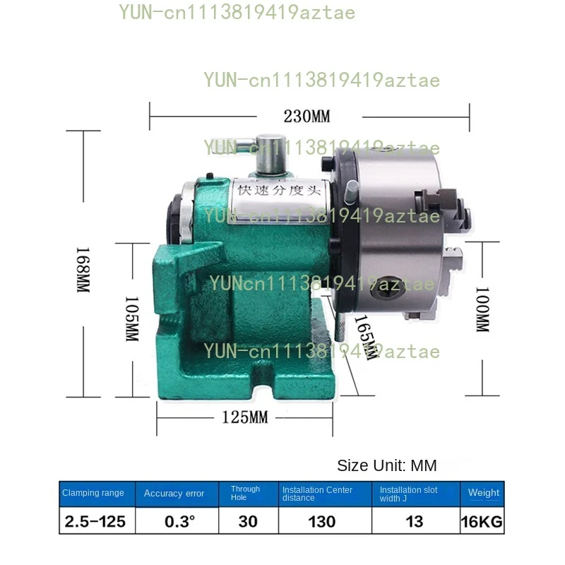 05285 inch Simple Quick Milling Machine Dividing Head Universal Drilling Vertical And Horizontal Indexer Chuck Ben